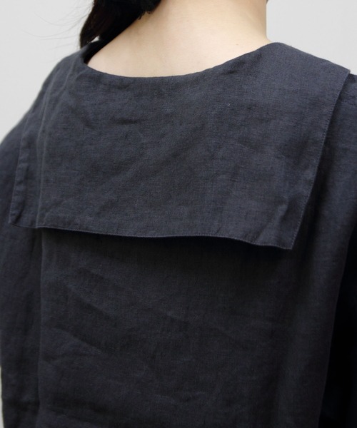 ORCIVAL(オーシバル)の「ORCIVAL/オーシバル ショートスリーブセーラーシャツ SHORTSLEEVE SAILOR SHIRT OR-B0389 YLM(シャツ/ブラウス・レディース・イエロー/チャコールグレー/ライトグレー・1)」の15枚目の写真