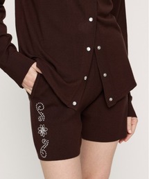 SLY(�X���C)��WESTERN STUDS KNIT S/PT �E�G�X�^���X�^�b�Y�j�b�g�V���[�g�p���c �t��(�X���b�N�X)