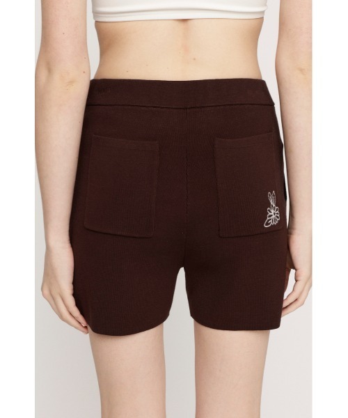 SLY（スライ）の「WESTERN STUDS KNIT S/PT ウエスタンスタッズニットショートパンツ 春服（スラックス・レディース・ブラック/ブラウン・FREE）」の12枚目の写真