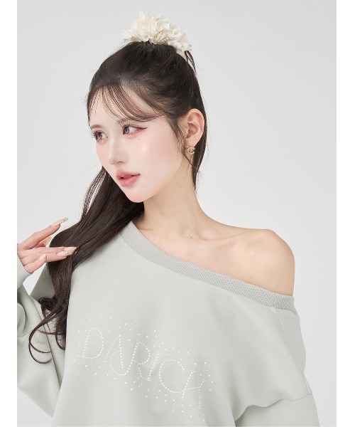 Darich(ダーリッチ)の「バックリボンパールグラフィックスウェットプルオーバー(スウェット・レディース・イエロー/ピンク/ホワイト/ライトグレー・FREE)」の20枚目の写真