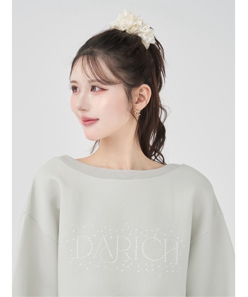 Darich(ダーリッチ)の「バックリボンパールグラフィックスウェットプルオーバー(スウェット・レディース・イエロー/ピンク/ホワイト/ライトグレー・FREE)」の21枚目の写真