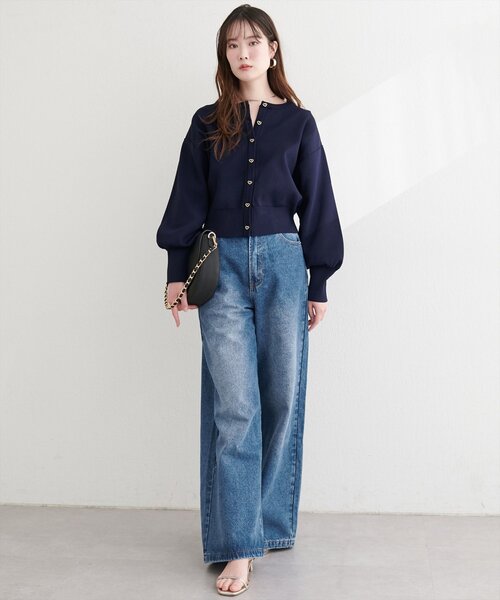 natural couture（ナチュラルクチュール）の「ポケットレースワイドデニムパンツ（デニムパンツ・レディース・ブルー/サックスブルー・FREE）」の13枚目の写真