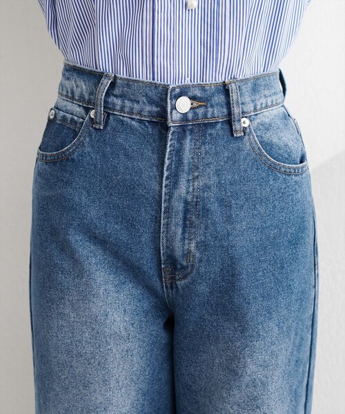 natural couture（ナチュラルクチュール）の「ポケットレースワイドデニムパンツ（デニムパンツ・レディース・ブルー/サックスブルー・FREE）」の21枚目の写真