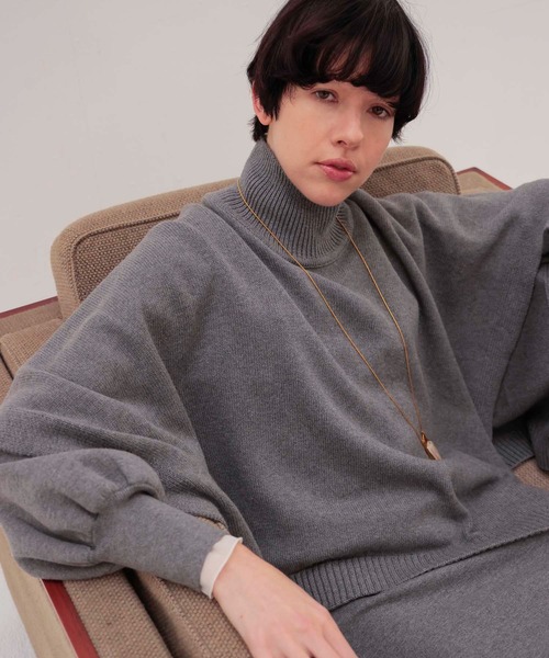 DRESSLAVE（ドレスレイブ）の「twin knit dress(ツインニットワンピース)（ワンピース・レディース・ライトグリーン/グレー・38）」の8枚目の写真