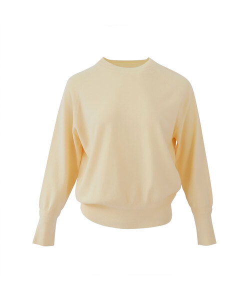 VASCARA(バスカラ)の「Chic Raglan Round Neck Long Sleeve Knitwear (5colors)(ニット/セーター・レディース・クリーム/ライトイエロー/パープル/ブラック/カーキ・FREE)」の5枚目の写真