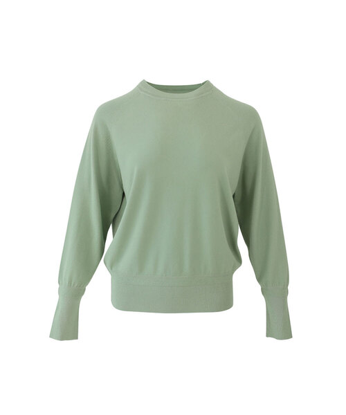 VASCARA(バスカラ)の「Chic Raglan Round Neck Long Sleeve Knitwear (5colors)(ニット/セーター・レディース・クリーム/ライトイエロー/パープル/ブラック/カーキ・FREE)」の3枚目の写真