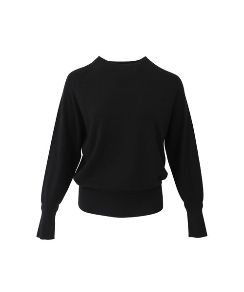 VASCARA(バスカラ)の「Chic Raglan Round Neck Long Sleeve Knitwear (5colors)(ニット/セーター・レディース・クリーム/ライトイエロー/パープル/ブラック/カーキ・FREE)」の1枚目の写真