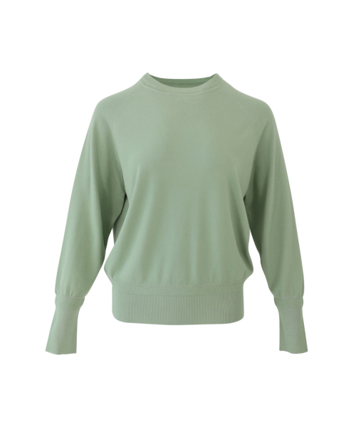 VASCARA(バスカラ)の「Chic Raglan Round Neck Long Sleeve Knitwear (5colors)(ニット/セーター・レディース・クリーム/ライトイエロー/パープル/ブラック/カーキ・FREE)」の8枚目の写真