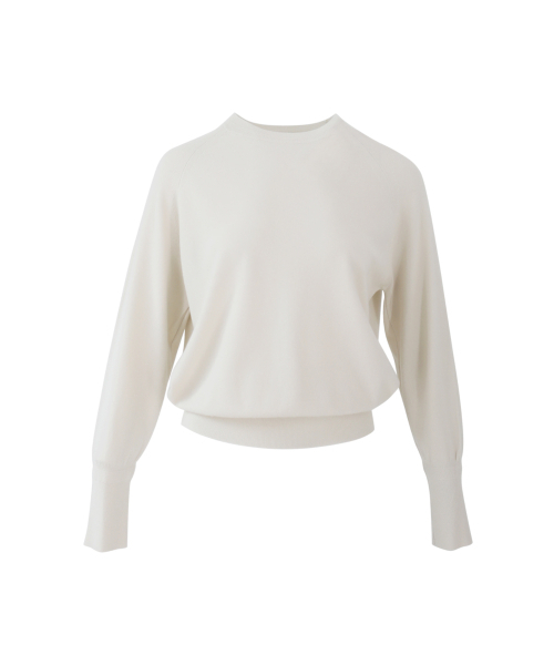 VASCARA(バスカラ)の「Chic Raglan Round Neck Long Sleeve Knitwear (5colors)(ニット/セーター・レディース・クリーム/ライトイエロー/パープル/ブラック/カーキ・FREE)」の11枚目の写真