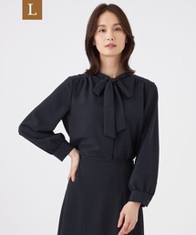 【L】【ウォッシャブル・UV・防しわ】ストレッチジョーゼットブラウス