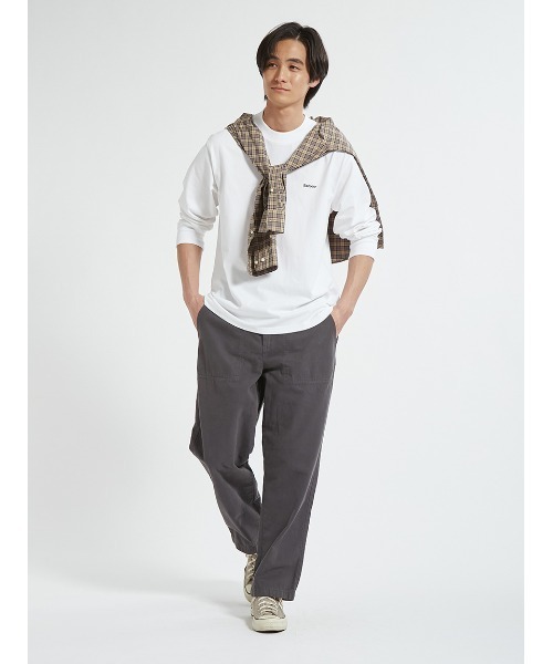 Barbour(バブアー)の「ワンポイント 刺繍 ロングスリーブTシャツ(Tシャツ/カットソー・メンズ・ブラック/グリーン/ホワイト・34/36/38/40/42)」の10枚目の写真
