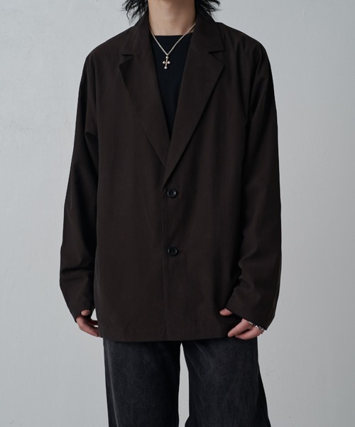 Lui's（ルイス）の「キュプラ混シャツジャケット（シャツ/ブラウス・メンズ・ネイビー/ブラック/チャコールグレー・S/M）」の2枚目の写真