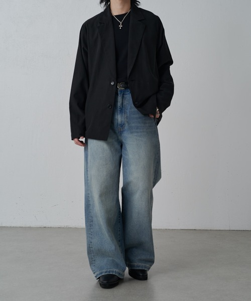 Lui's（ルイス）の「キュプラ混シャツジャケット（シャツ/ブラウス・メンズ・ネイビー/ブラック/チャコールグレー・S/M）」の10枚目の写真