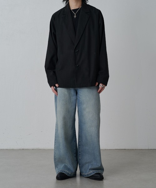 Lui's（ルイス）の「キュプラ混シャツジャケット（シャツ/ブラウス・メンズ・ネイビー/ブラック/チャコールグレー・S/M）」の11枚目の写真