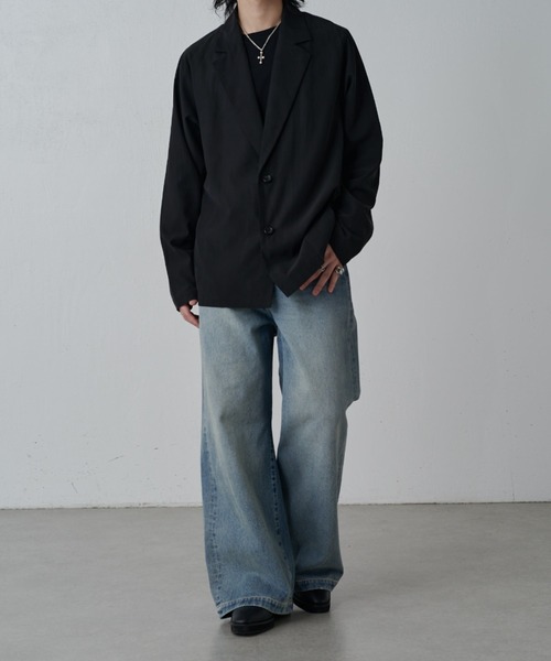 Lui's（ルイス）の「キュプラ混シャツジャケット（シャツ/ブラウス・メンズ・ネイビー/ブラック/チャコールグレー・S/M）」の12枚目の写真