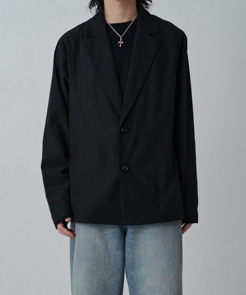 Lui's（ルイス）の「キュプラ混シャツジャケット（シャツ/ブラウス・メンズ・ネイビー/ブラック/チャコールグレー・S/M）」の5枚目の写真