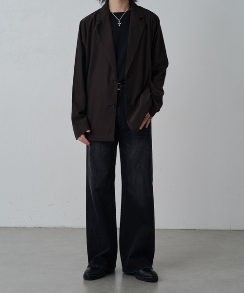 Lui's（ルイス）の「キュプラ混シャツジャケット（シャツ/ブラウス・メンズ・ネイビー/ブラック/チャコールグレー・S/M）」の17枚目の写真