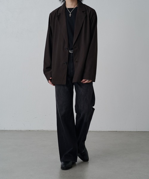 Lui's（ルイス）の「キュプラ混シャツジャケット（シャツ/ブラウス・メンズ・ネイビー/ブラック/チャコールグレー・S/M）」の20枚目の写真