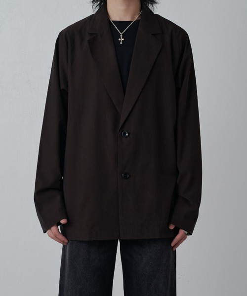 Lui's（ルイス）の「キュプラ混シャツジャケット（シャツ/ブラウス・メンズ・ネイビー/ブラック/チャコールグレー・S/M）」の13枚目の写真