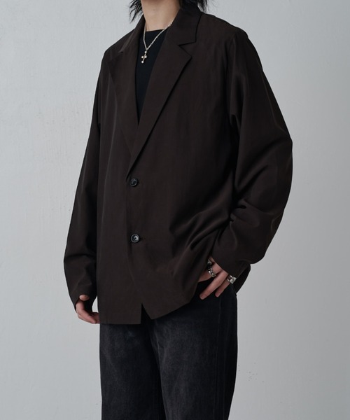 Lui's（ルイス）の「キュプラ混シャツジャケット（シャツ/ブラウス・メンズ・ネイビー/ブラック/チャコールグレー・S/M）」の14枚目の写真