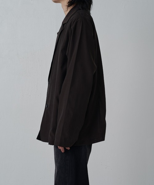 Lui's（ルイス）の「キュプラ混シャツジャケット（シャツ/ブラウス・メンズ・ネイビー/ブラック/チャコールグレー・S/M）」の15枚目の写真