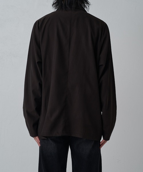 Lui's（ルイス）の「キュプラ混シャツジャケット（シャツ/ブラウス・メンズ・ネイビー/ブラック/チャコールグレー・S/M）」の16枚目の写真