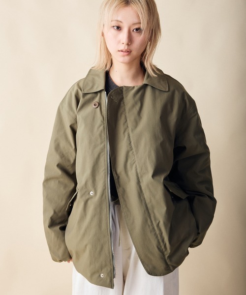 rehacer(レアセル)の「rehacer : Short Mods Jacket / ショートモッズジャケット(モッズコート・レディース・ブラック/カーキ・SMALL)」の2枚目の写真