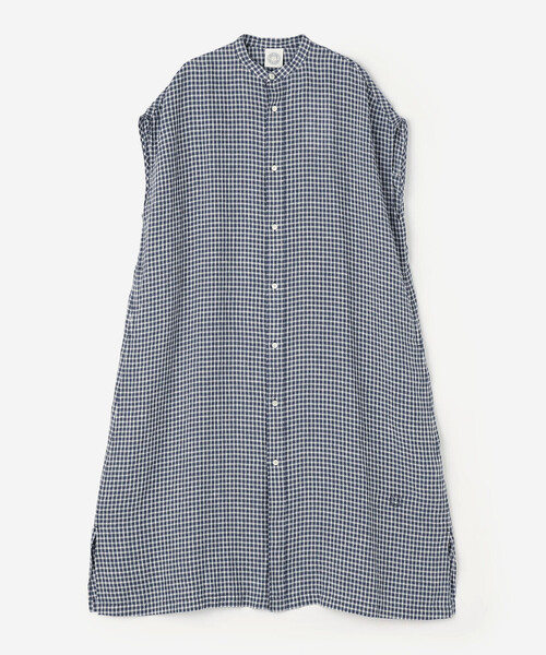 ORCIVAL（オーシバル）の「ORCIVAL | リネンチェック フレンチスリーブ シャツワンピース WOMEN（シャツワンピース・レディース・ブルー系その他5・1）」の13枚目の写真