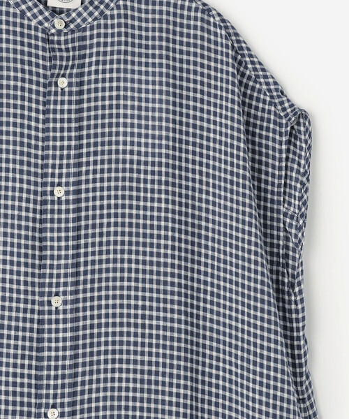 ORCIVAL | リネンチェック フレンチスリーブ シャツワンピース WOMEN