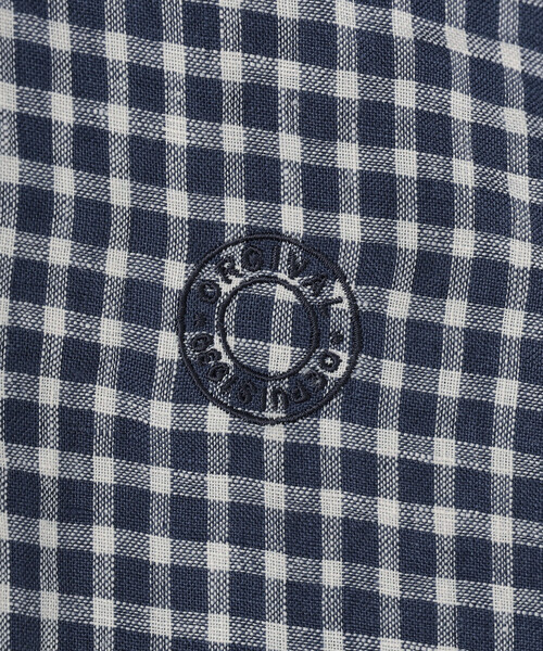 ORCIVAL | リネンチェック フレンチスリーブ シャツワンピース WOMEN