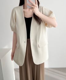 ABITOKYO（アビトーキョー）の「ボリュウーム袖ノーカラージャケット（ノーカラージャケット）」