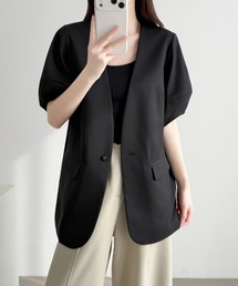 ABITOKYO（アビトーキョー）の「ボリュウーム袖ノーカラージャケット（ノーカラージャケット）」