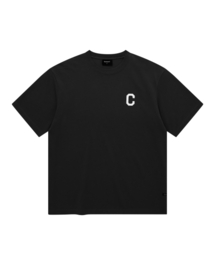 クールコットンCロゴTシャツブラック