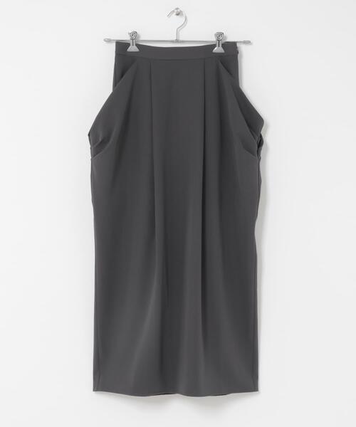 KBF（ケイビーエフ）の「ドレープタックスカート（スカート・レディース・ベージュ/チャコールグレー・ONE）」の15枚目の写真