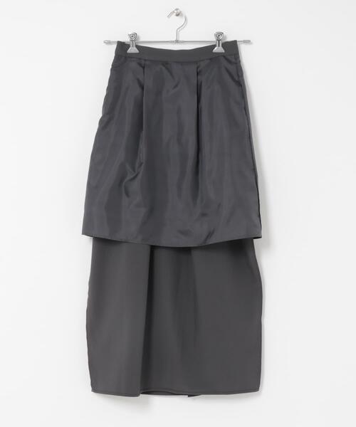 KBF（ケイビーエフ）の「ドレープタックスカート（スカート・レディース・ベージュ/チャコールグレー・ONE）」の18枚目の写真