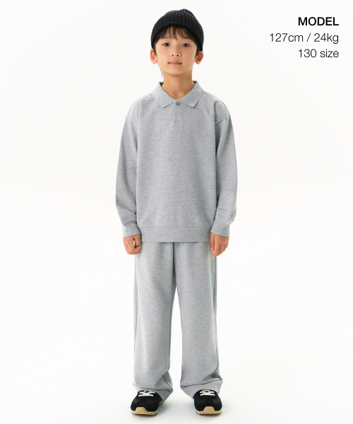 MUSINSA STANDARD KIDS（ムシンサスタンダードキッズ）の「オーバーサイズカラー スウェットシャツ [ミディアムグレー]（スウェット・レディース・その他・100/110/120/130/140/150/160）」の6枚目の写真