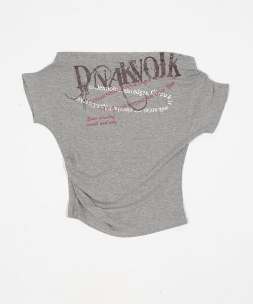 dispark(ディスパーク)の「DISPARK/ワンショルダーY2KグラフィックT(Tシャツ/カットソー・レディース・杢グレー/ブラック・FREE)」の13枚目の写真
