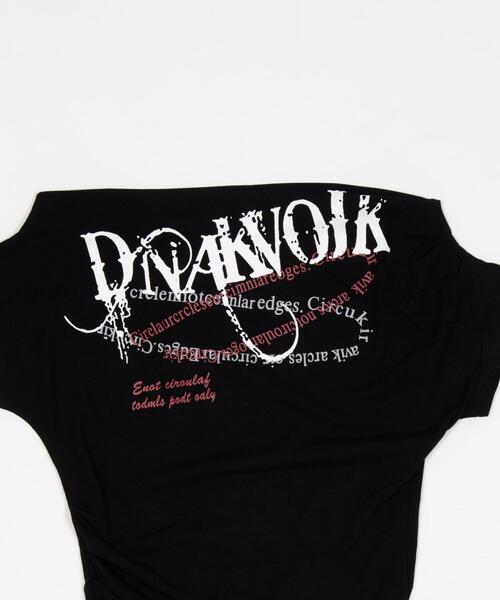 dispark(ディスパーク)の「DISPARK/ワンショルダーY2KグラフィックT(Tシャツ/カットソー・レディース・杢グレー/ブラック・FREE)」の16枚目の写真