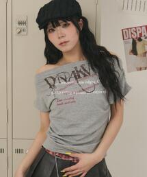 DISPARK/ワンショルダーY2KグラフィックT