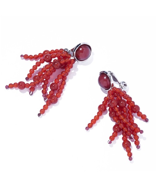 IRIS47(イリスフォーセブン)の「【IRIS 47】tarantella red agate earring/タランテラ レッドアゲート イヤリング(イヤリング・レディース・レッド系その他・FREE)」の2枚目の写真