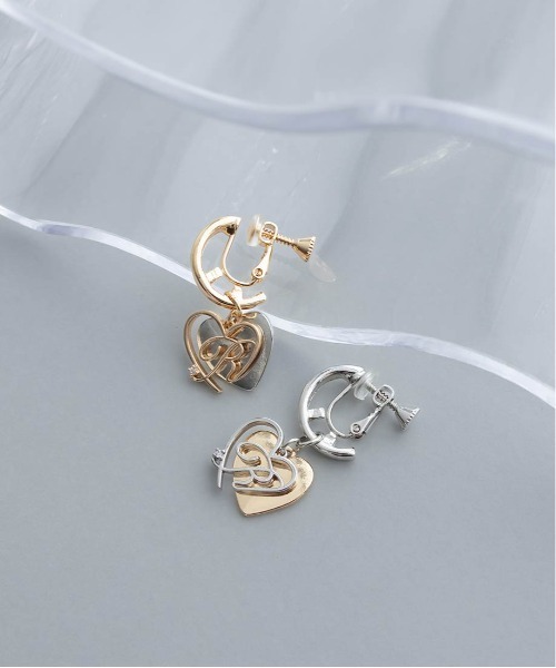 RANDA（ランダ）の「【Heart Collection】ハートフープイヤリング（イヤリング・レディース・シルバー/ゴールド・FREE）」の6枚目の写真