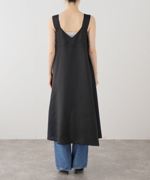 journal standard L'essage（ジャーナルスタンダードレサージュ）の「【JANE SMITH/ジェーンスミス】 WASHED CUPRO LACE TRIMMED MIN：ワンピース（ワンピース・レディース・ブラック・38）」の3枚目の写真