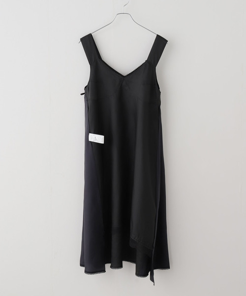 journal standard L'essage（ジャーナルスタンダードレサージュ）の「【JANE SMITH/ジェーンスミス】 WASHED CUPRO LACE TRIMMED MIN：ワンピース（ワンピース・レディース・ブラック・38）」の6枚目の写真