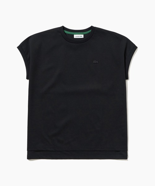 LACOSTE(ラコステ)の「【オンライン限定】LACOSTE オーバーサイズ フレンチスリーブ サイドスリット クルーネックTシャツ(Tシャツ/カットソー・レディース・オフホワイト/ダークアッシュ/ブラック/グレイッシュベージュ・FREE)」の17枚目の写真