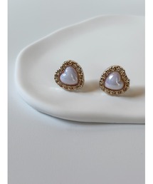 【TOMEI LAB】ハート スカラップ ピアス(MA)