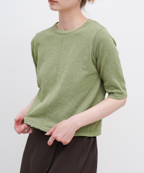 select MOCA(セレクトモカ)の「センターラインハーフスリーブサマーニット(ニット/セーター・レディース・ベージュ/グリーン/ブラック/ブラウン・FREE)」の19枚目の写真