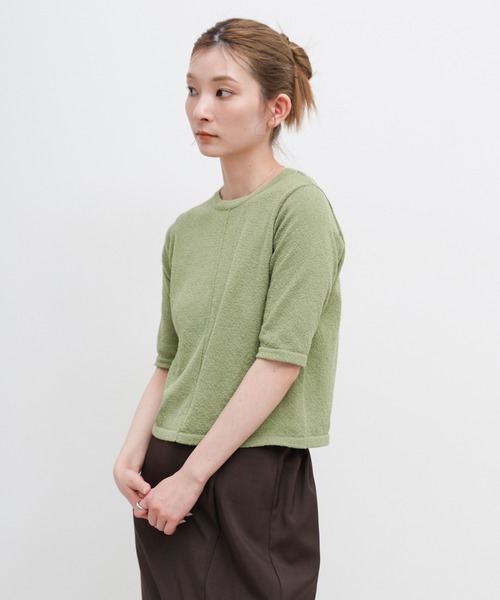 select MOCA(セレクトモカ)の「センターラインハーフスリーブサマーニット(ニット/セーター・レディース・ベージュ/グリーン/ブラック/ブラウン・FREE)」の20枚目の写真