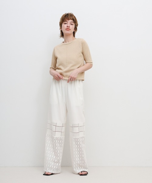 select MOCA(セレクトモカ)の「センターラインハーフスリーブサマーニット(ニット/セーター・レディース・ベージュ/グリーン/ブラック/ブラウン・FREE)」の14枚目の写真