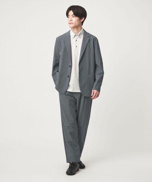 green label relaxing(グリーンレーベルリラクシング)の「ワープ ニット リラックス ジャケット -ストレッチ・吸水速乾-(テーラードジャケット・メンズ・ダークブラウン/ネイビー/グレー系・L/S/XL/M)」の6枚目の写真