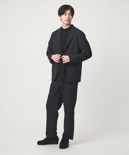 green label relaxing(グリーンレーベルリラクシング)の「ワープ ニット リラックス ジャケット -ストレッチ・吸水速乾-(テーラードジャケット・メンズ・ダークブラウン/ネイビー/グレー系・L/S/XL/M)」の7枚目の写真